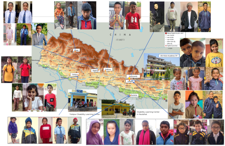 Map - School system in Nepal