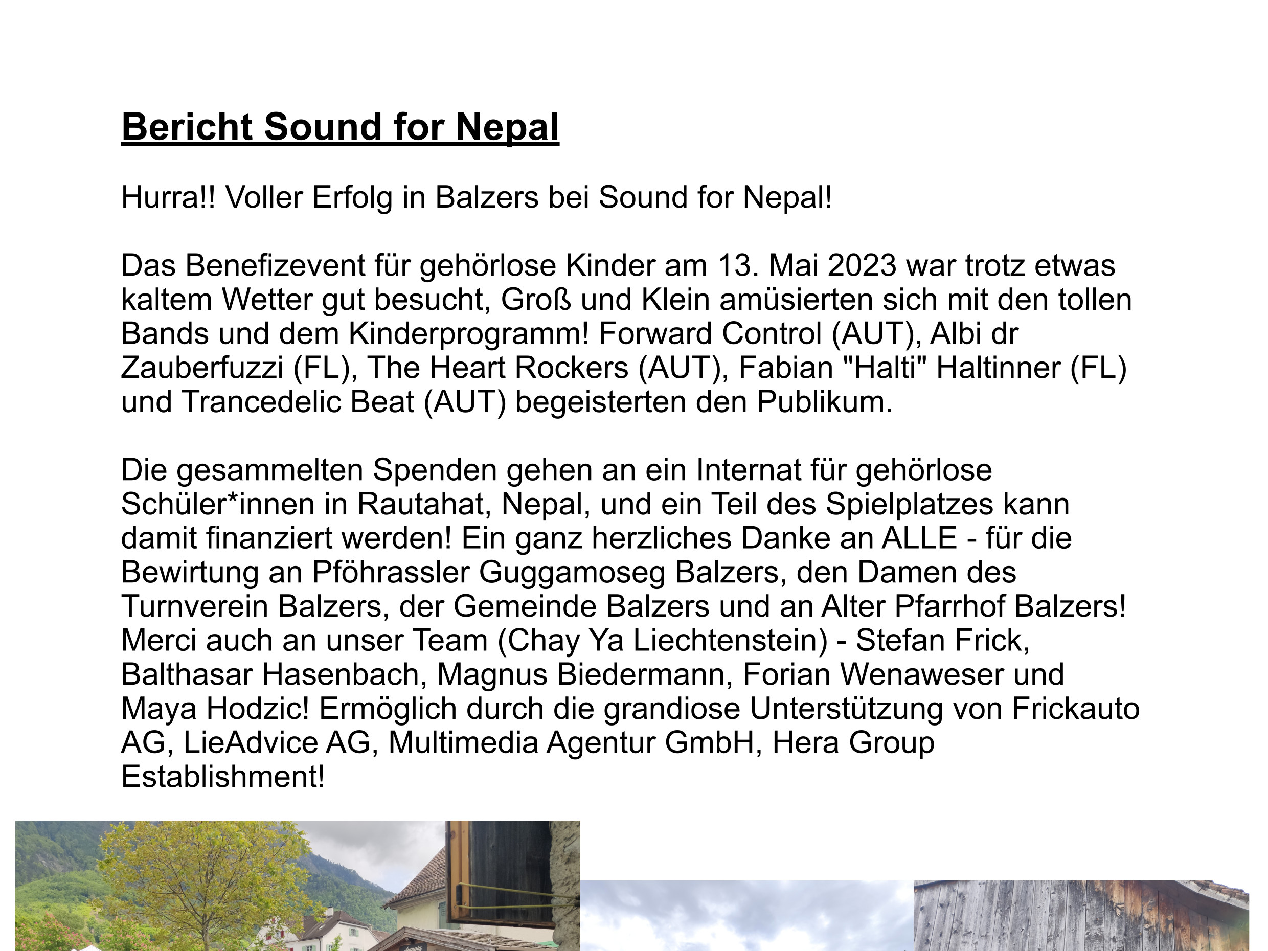 Sound for Nepal 2023 - Bericht